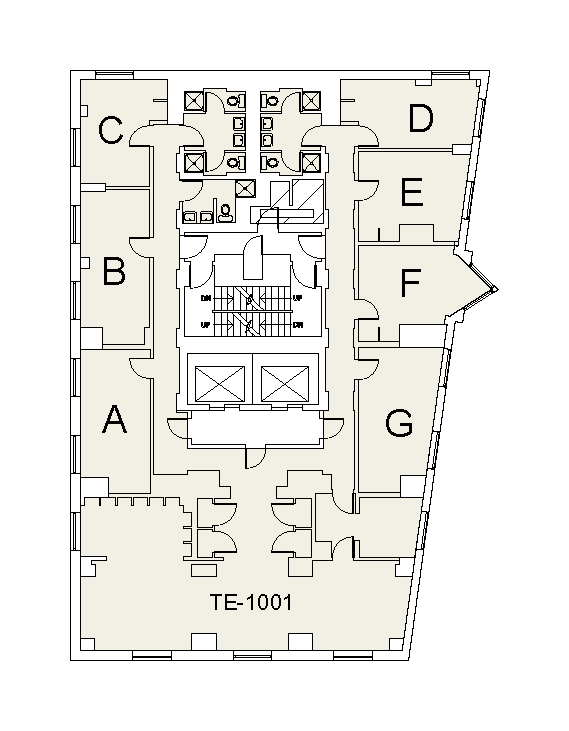 Floor plan for 3rd N. Tower E. Floor 10