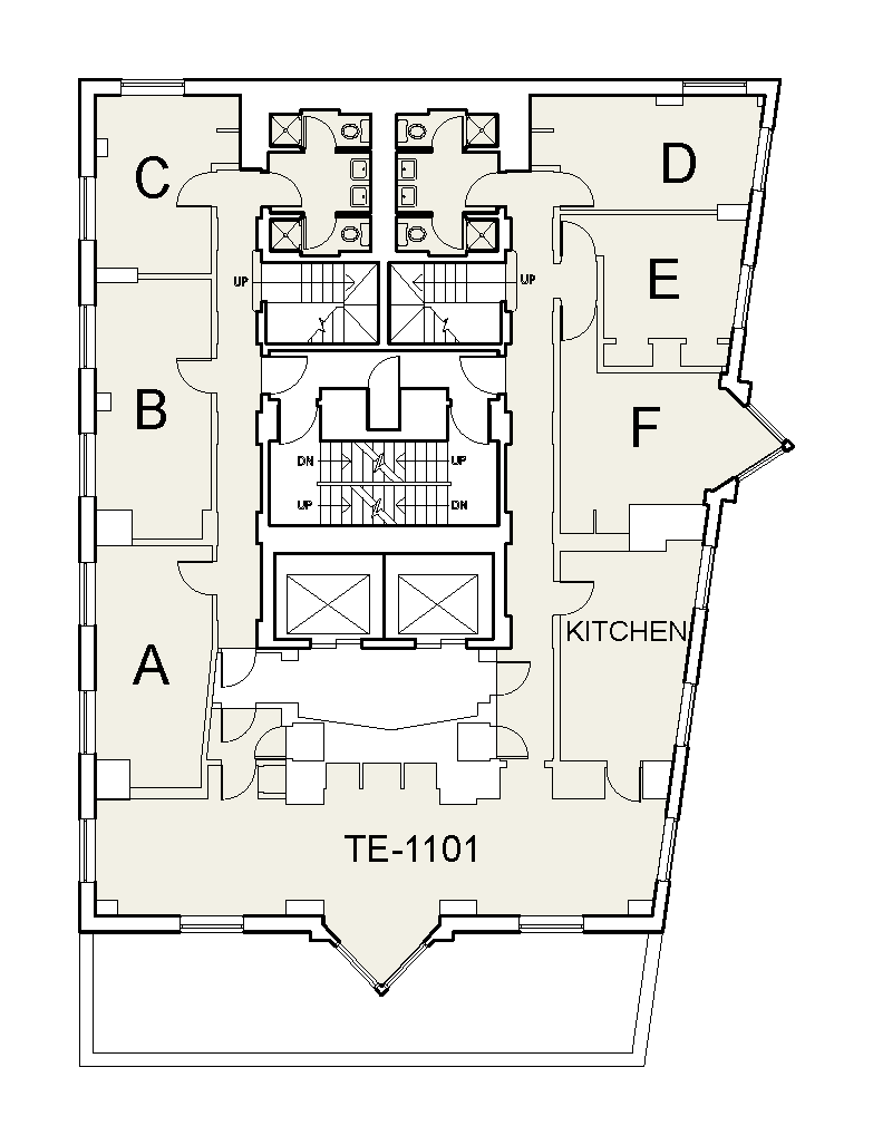 Floor plan for 3rd N. Tower E. Floor 11