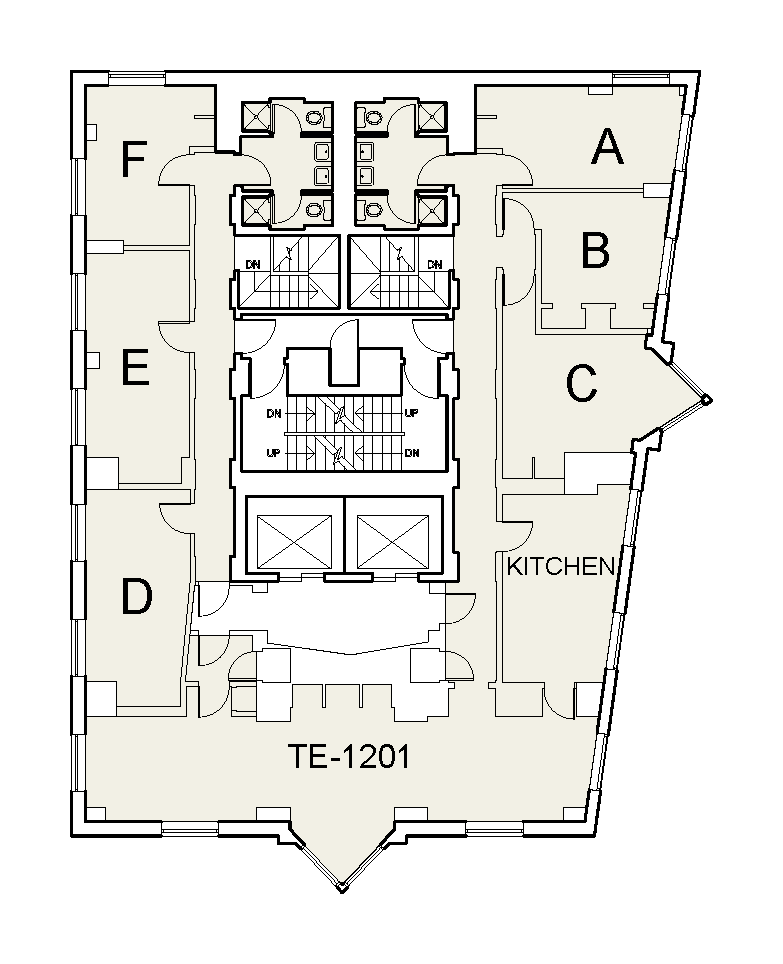 Floor plan for 3rd N. Tower E. Floor 12