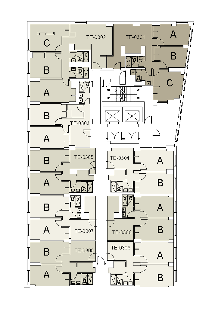 Floor plan for 3rd N. Tower E. Floor 03