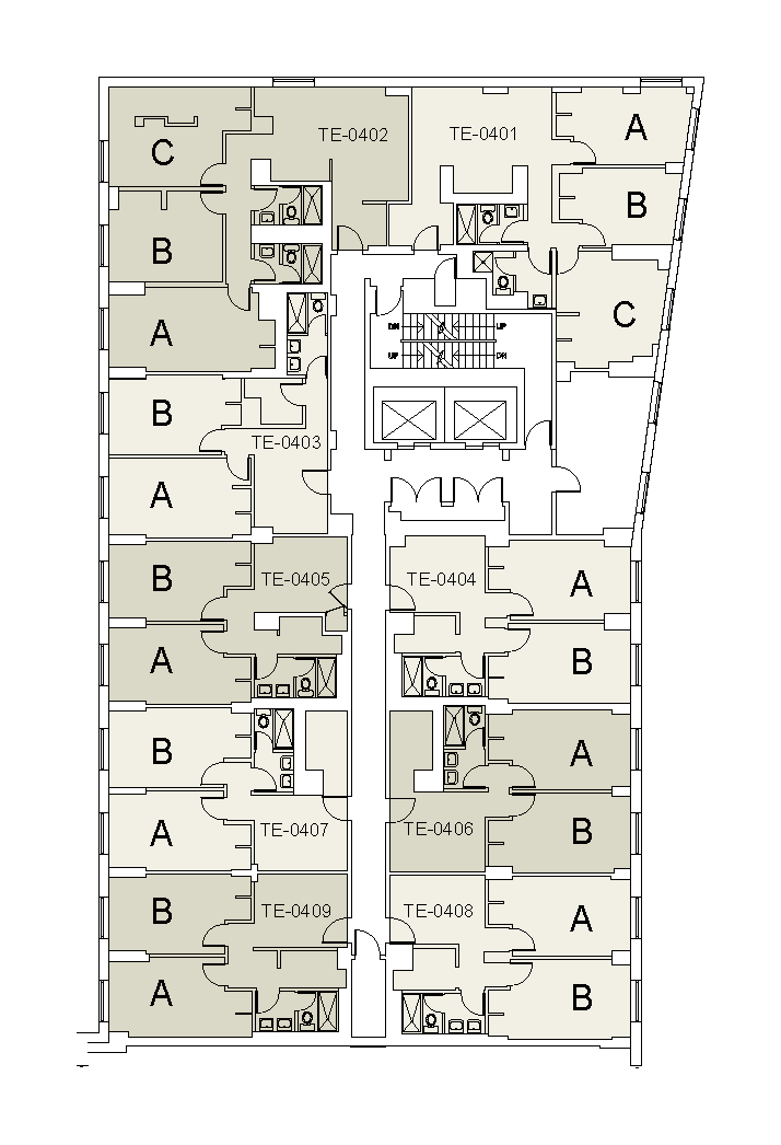 Floor plan for 3rd N. Tower E. Floor 04