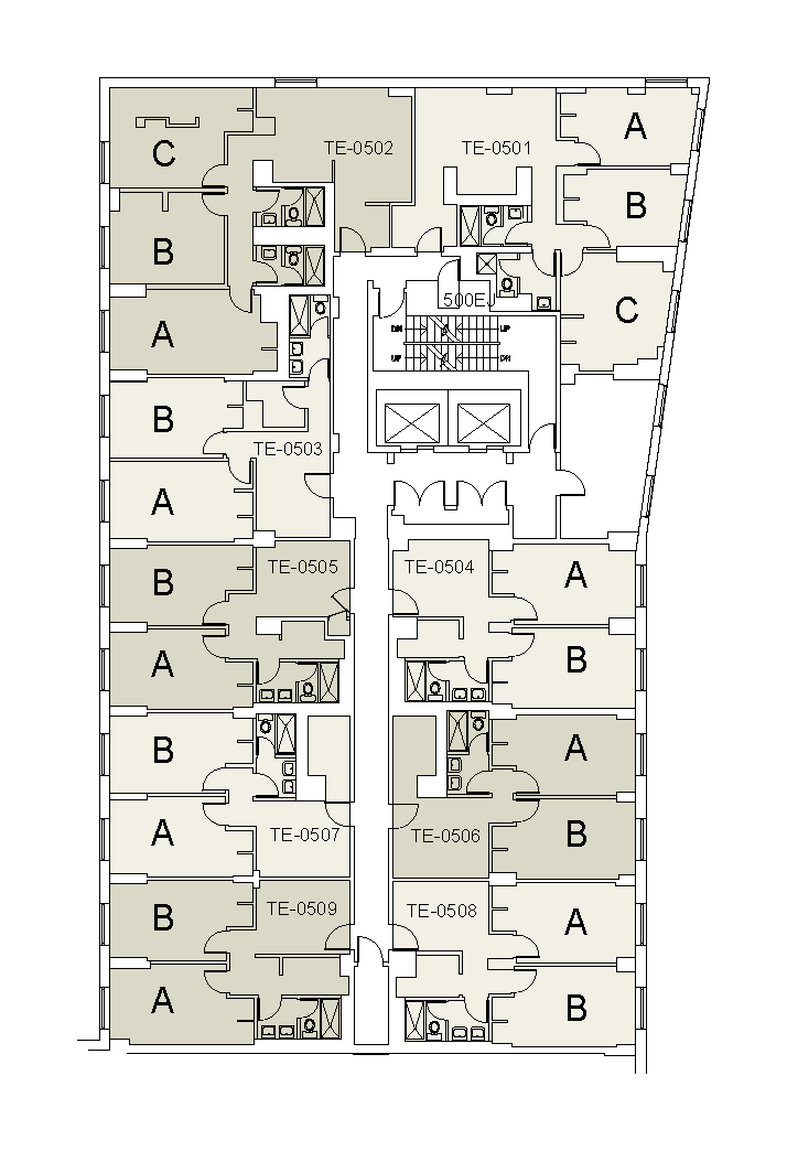 Floor plan for 3rd N. Tower E. Floor 05