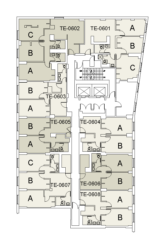 Floor plan for 3rd N. Tower E. Floor 06