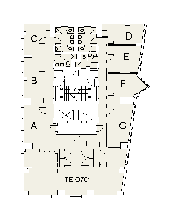 Floor plan for 3rd N. Tower E. Floor 07
