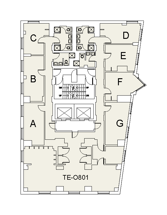 Floor plan for 3rd N. Tower E. Floor 08