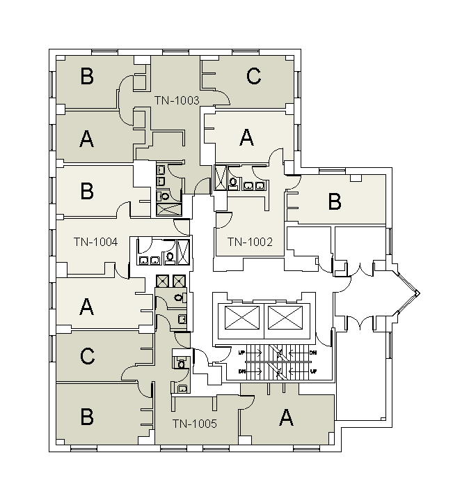 Floor plan for 3rd N. Tower N. Floor 10