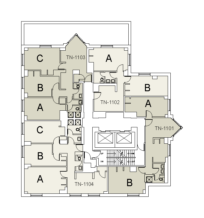 Floor plan for 3rd N. Tower N. Floor 11