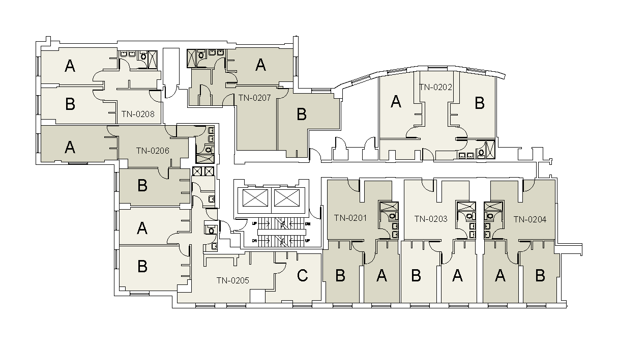Floor plan for 3rd N. Tower N. Floor 02