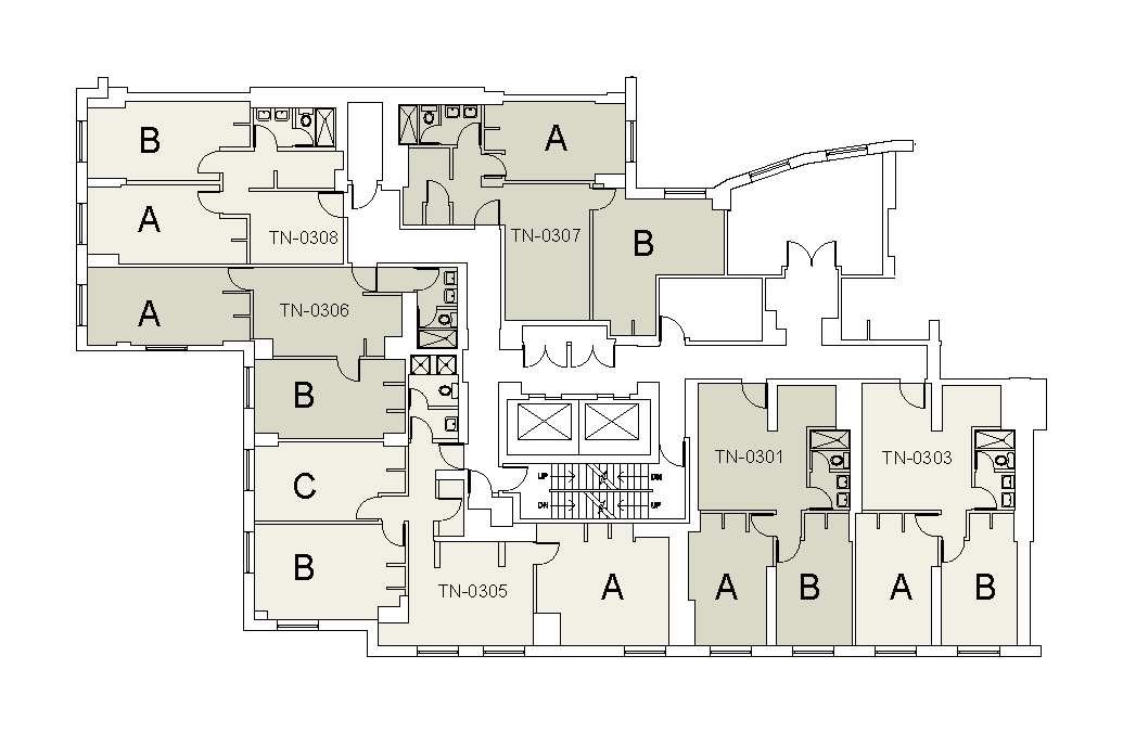 Floor plan for 3rd N. Tower N. Floor 03
