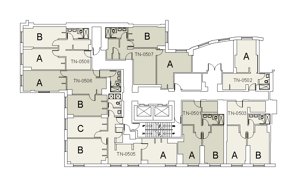 Floor plan for 3rd N. Tower N. Floor 05