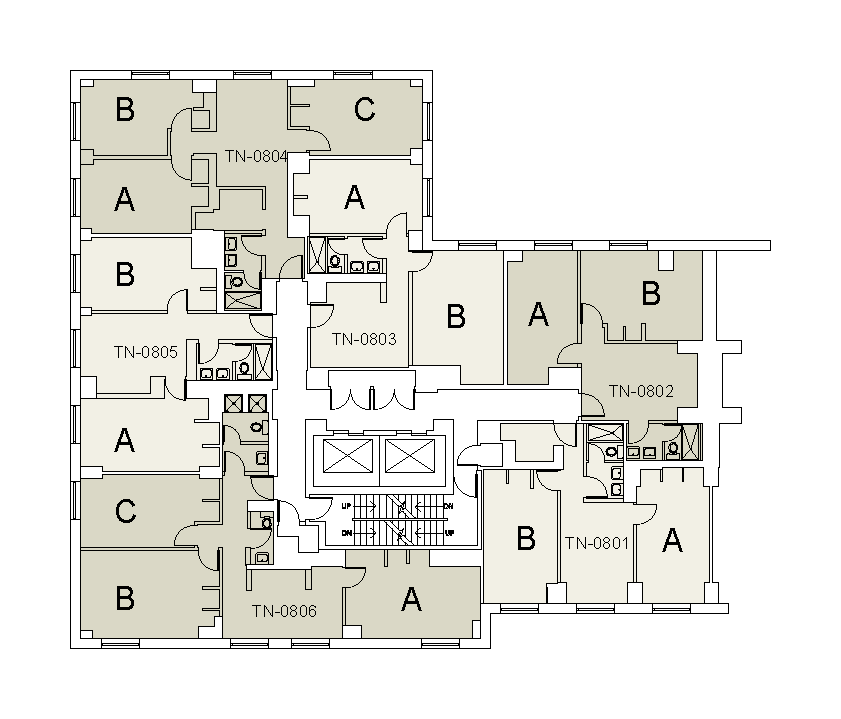 Floor plan for 3rd N. Tower N. Floor 08