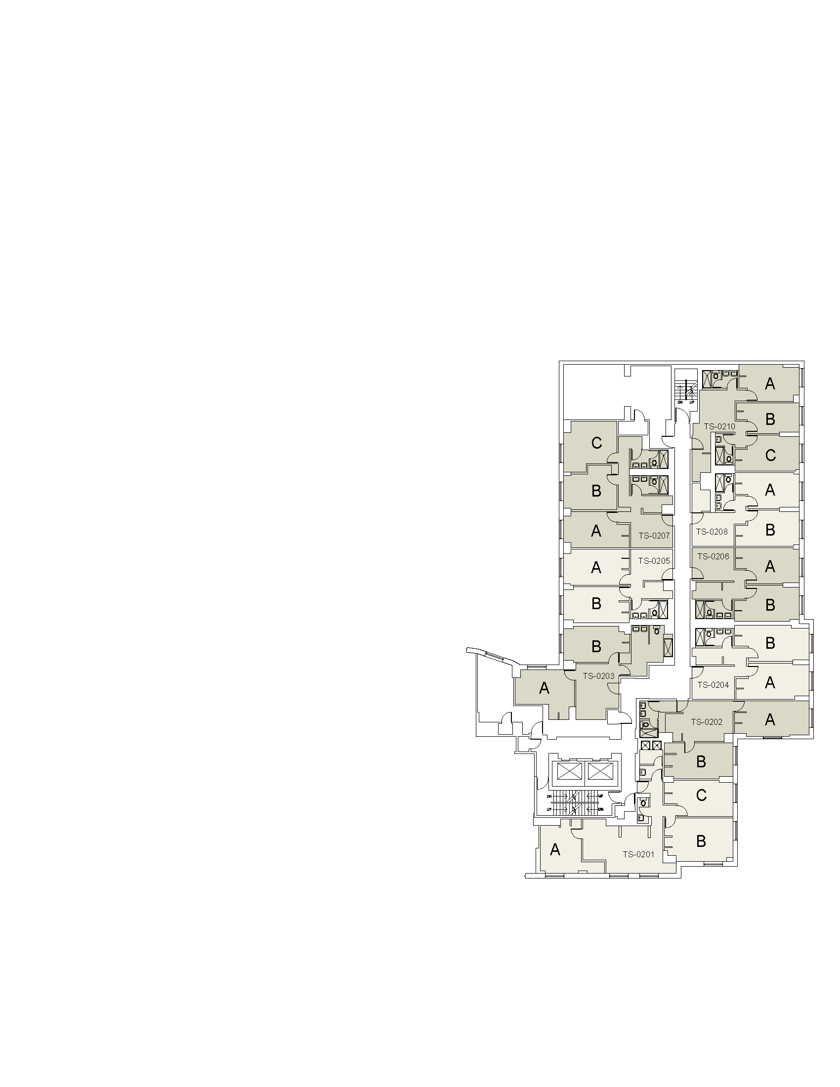 Floor plan for 3rd N. Tower S. Floor 02