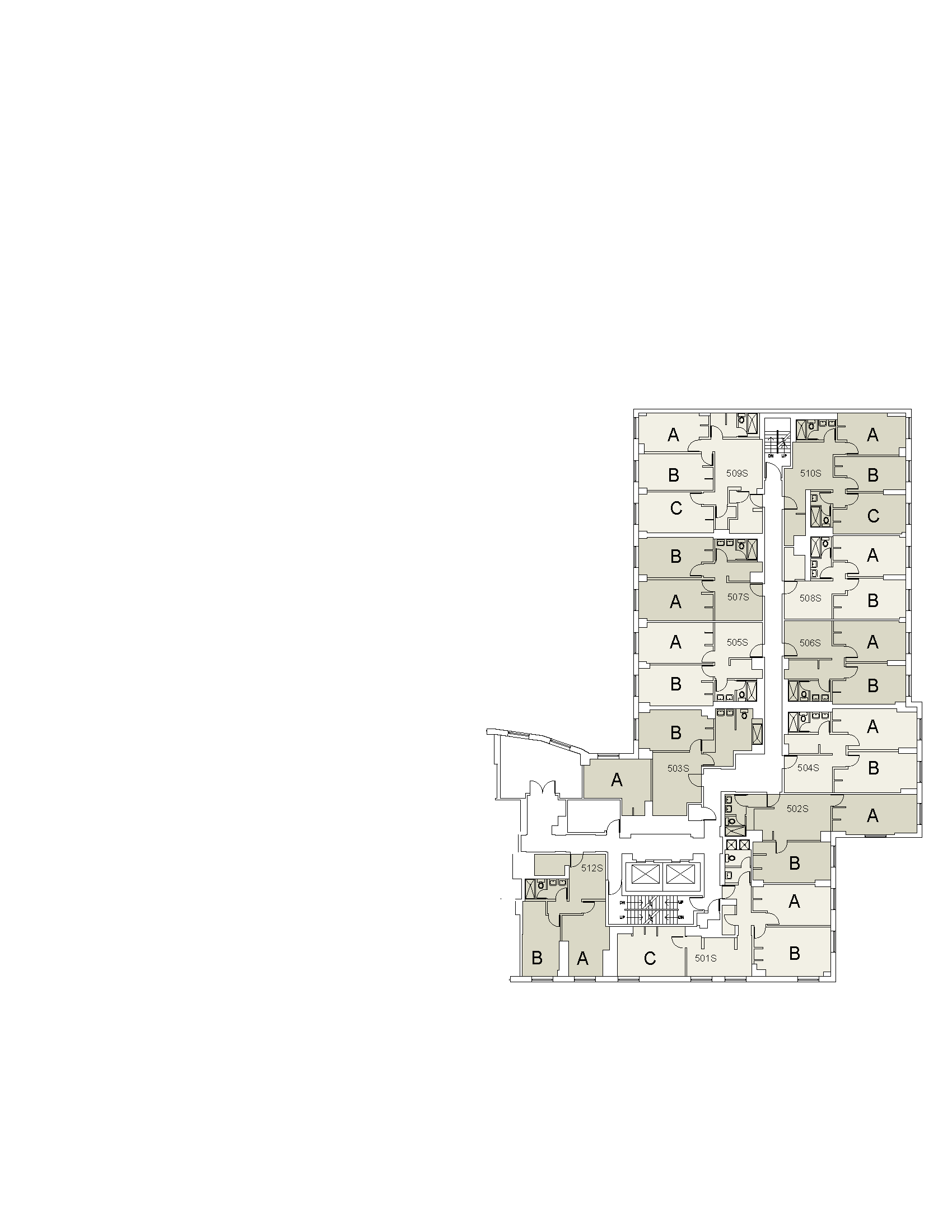 Floor plan for 3rd N. Tower S. Floor 05