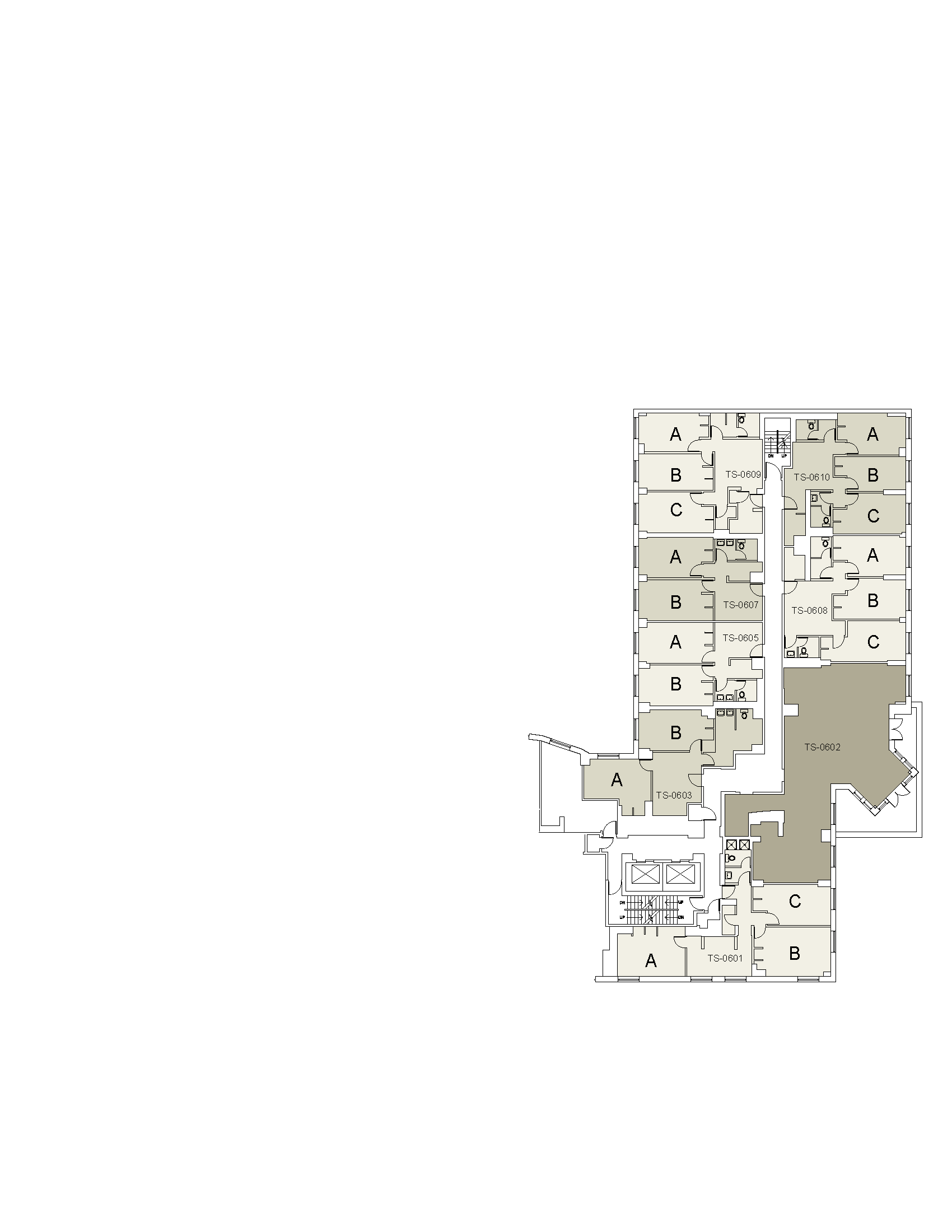 Floor plan for 3rd N. Tower S. Floor 06