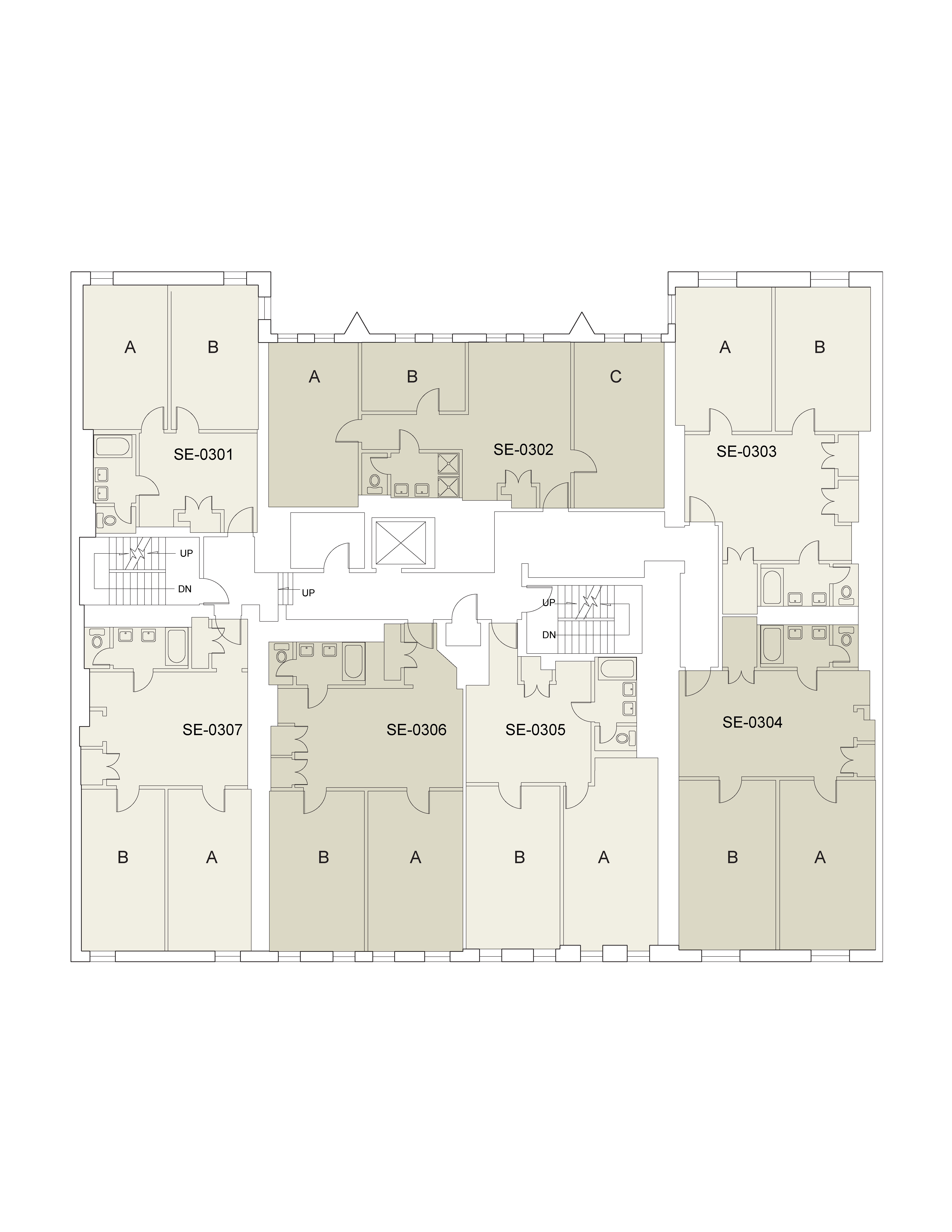 Floor plan for 7th St. Floor 03