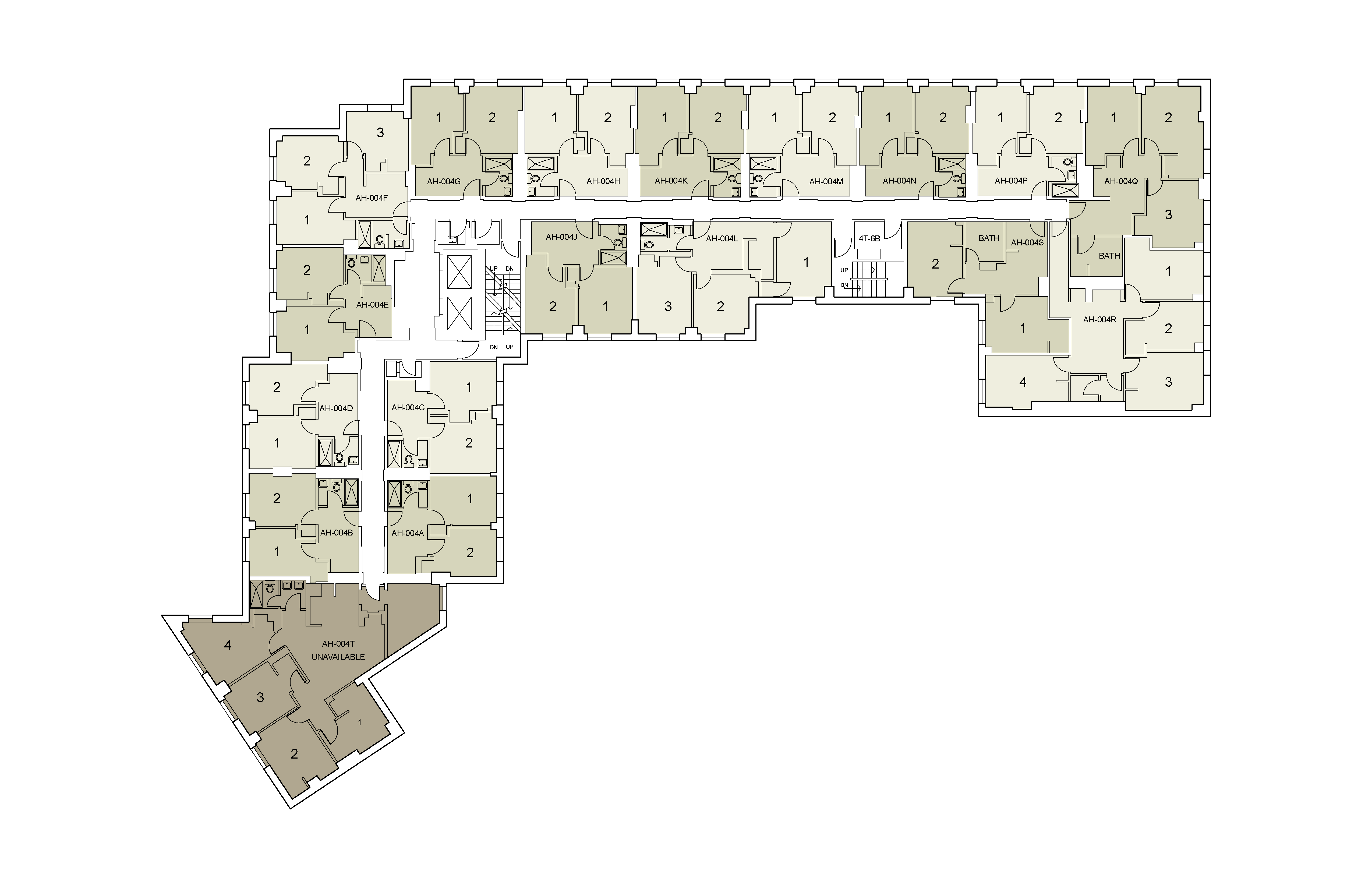 Floor plan for Alumni Floor 04