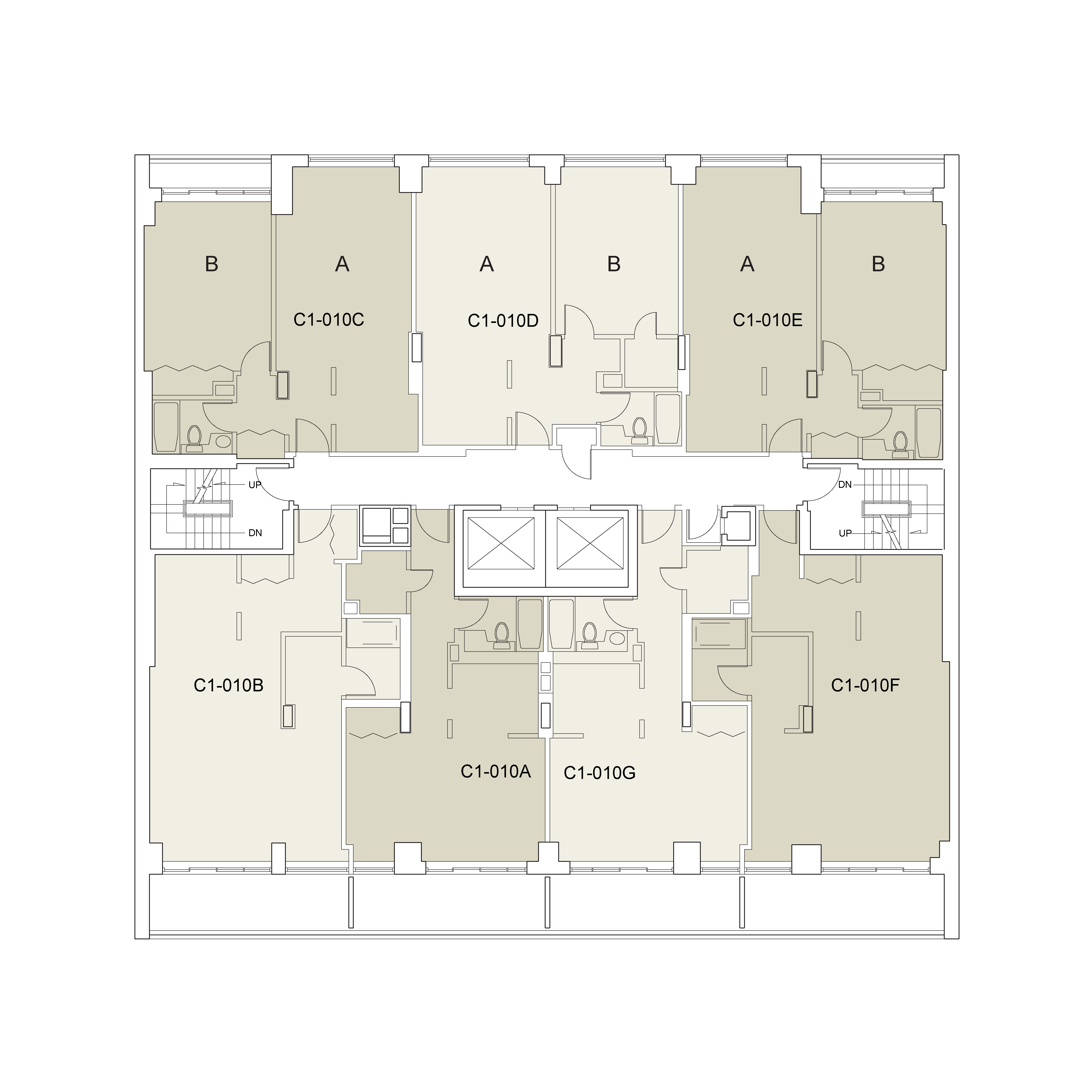 Floor plan for Carlyle 1 Floor 10
