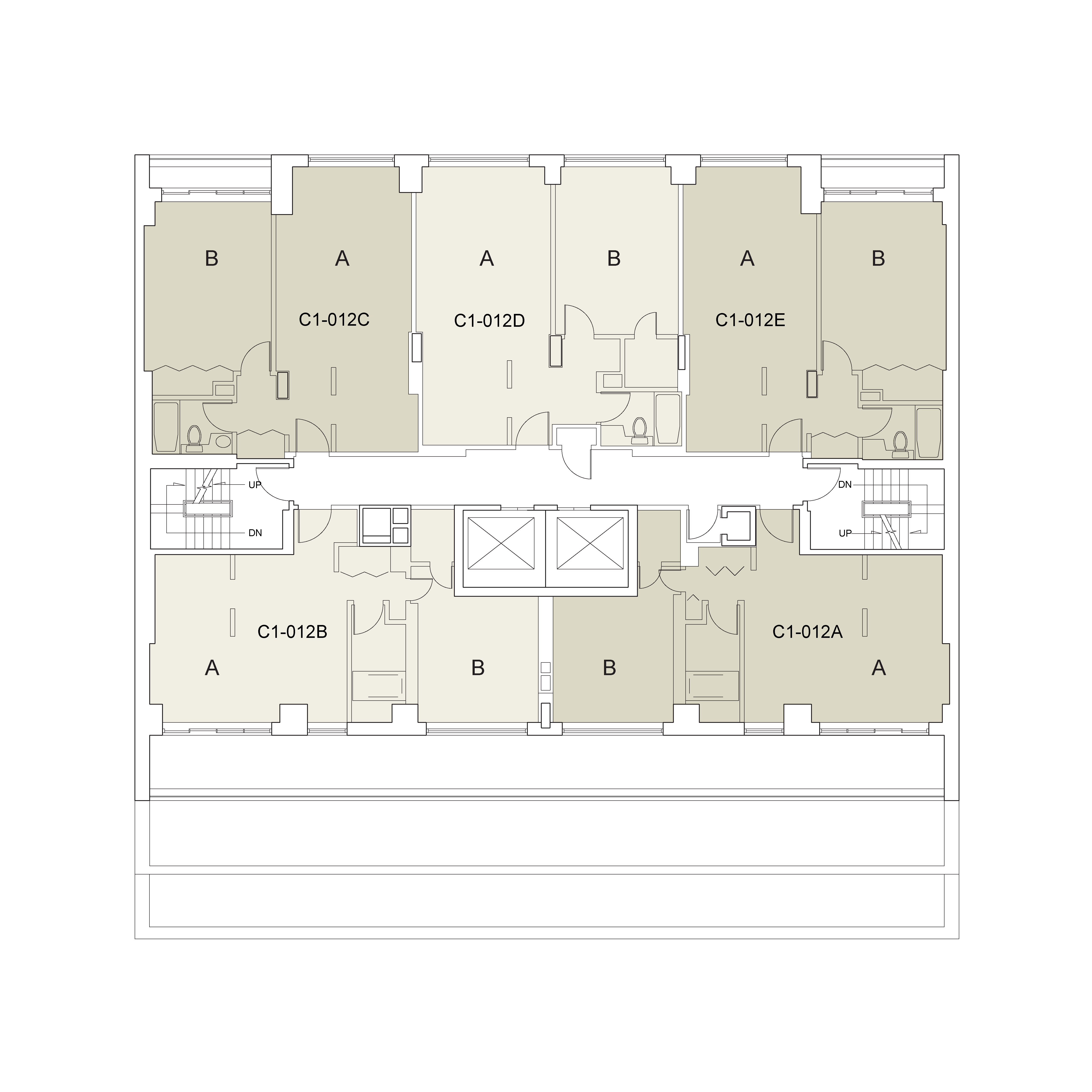 Floor plan for Carlyle 1 Floor 12