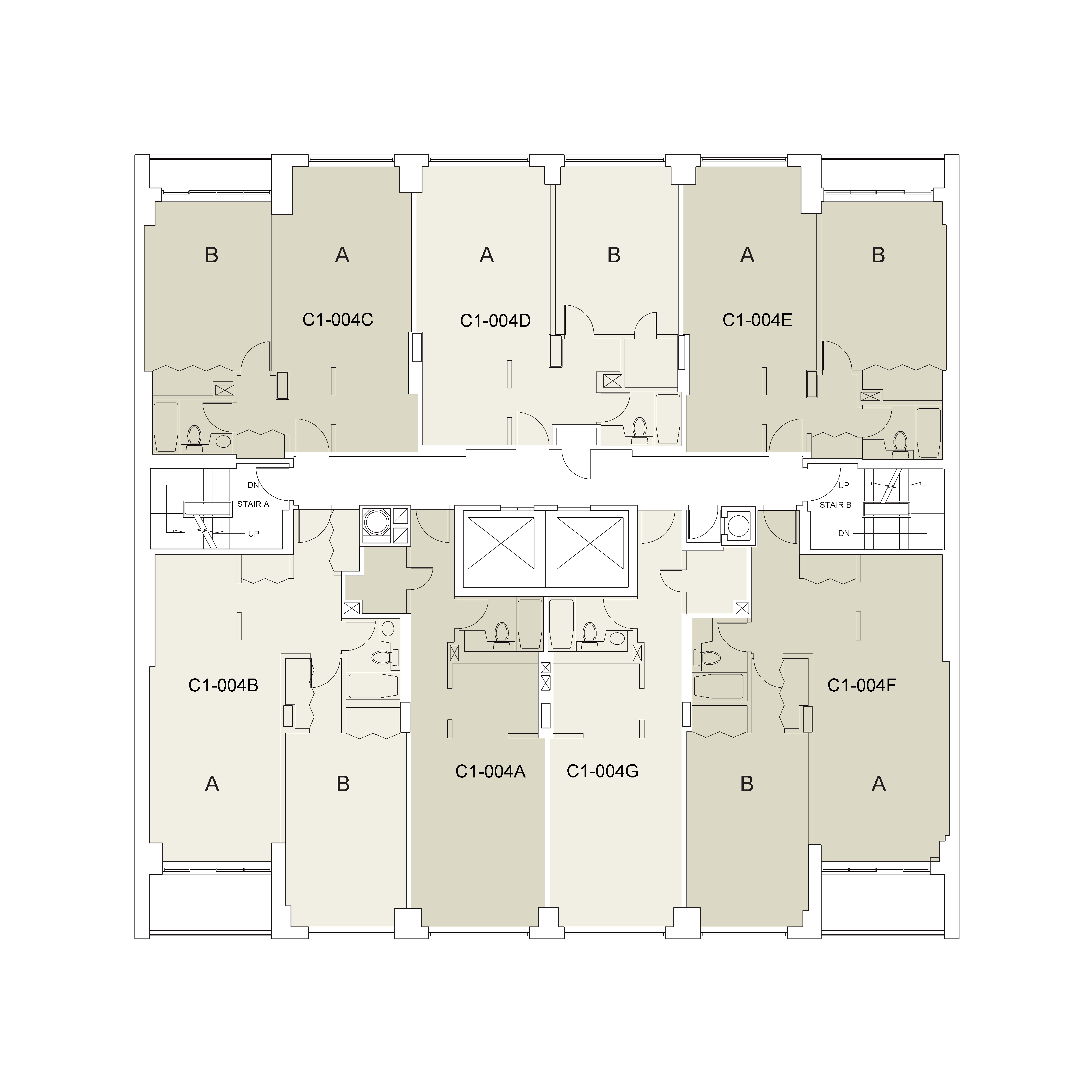 Floor plan for Carlyle 1 Floor 04