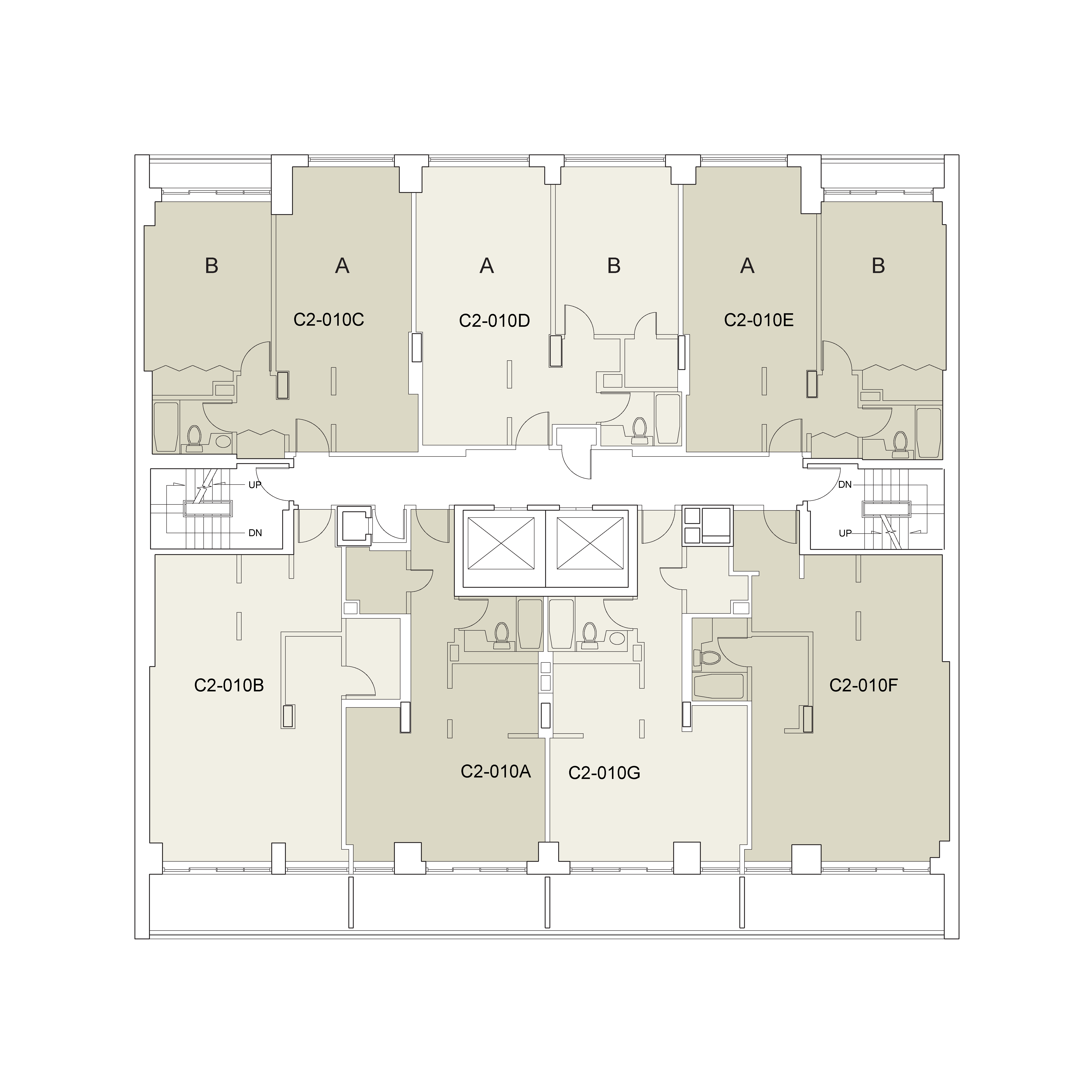 Floor plan for Carlyle 2 Floor 10