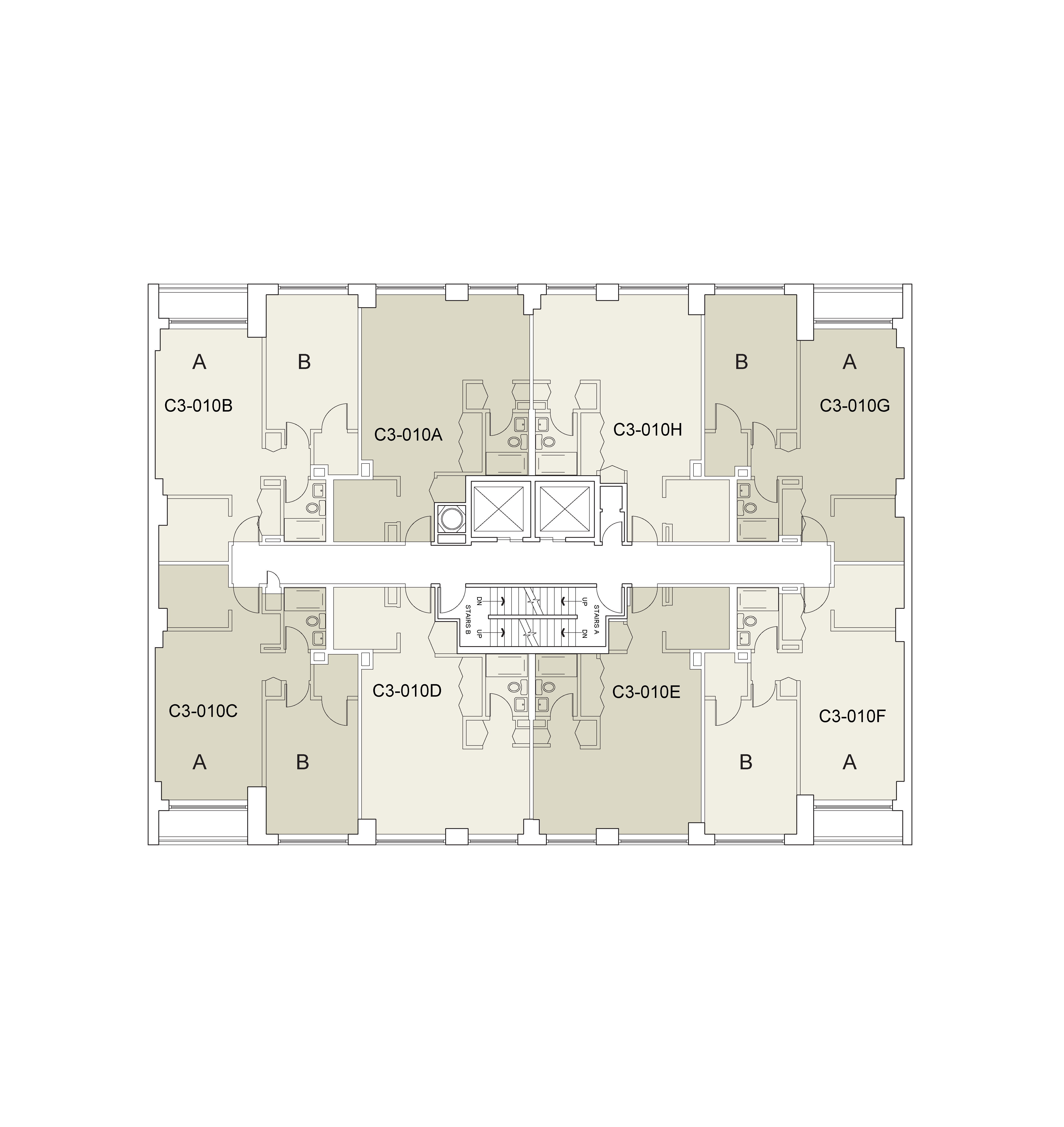Floor plan for Carlyle 3 Floor 10