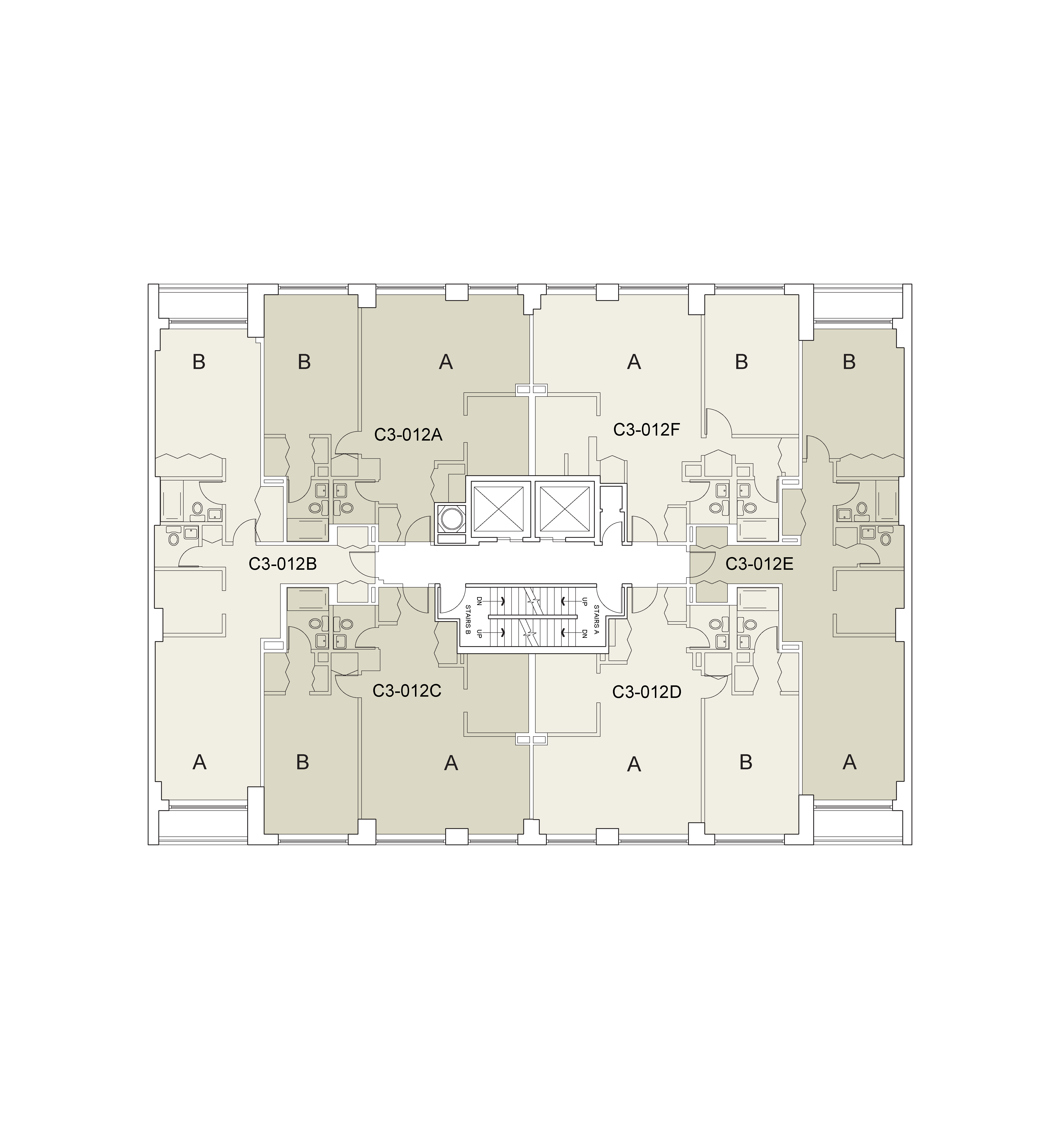 Floor plan for Carlyle 3 Floor 12