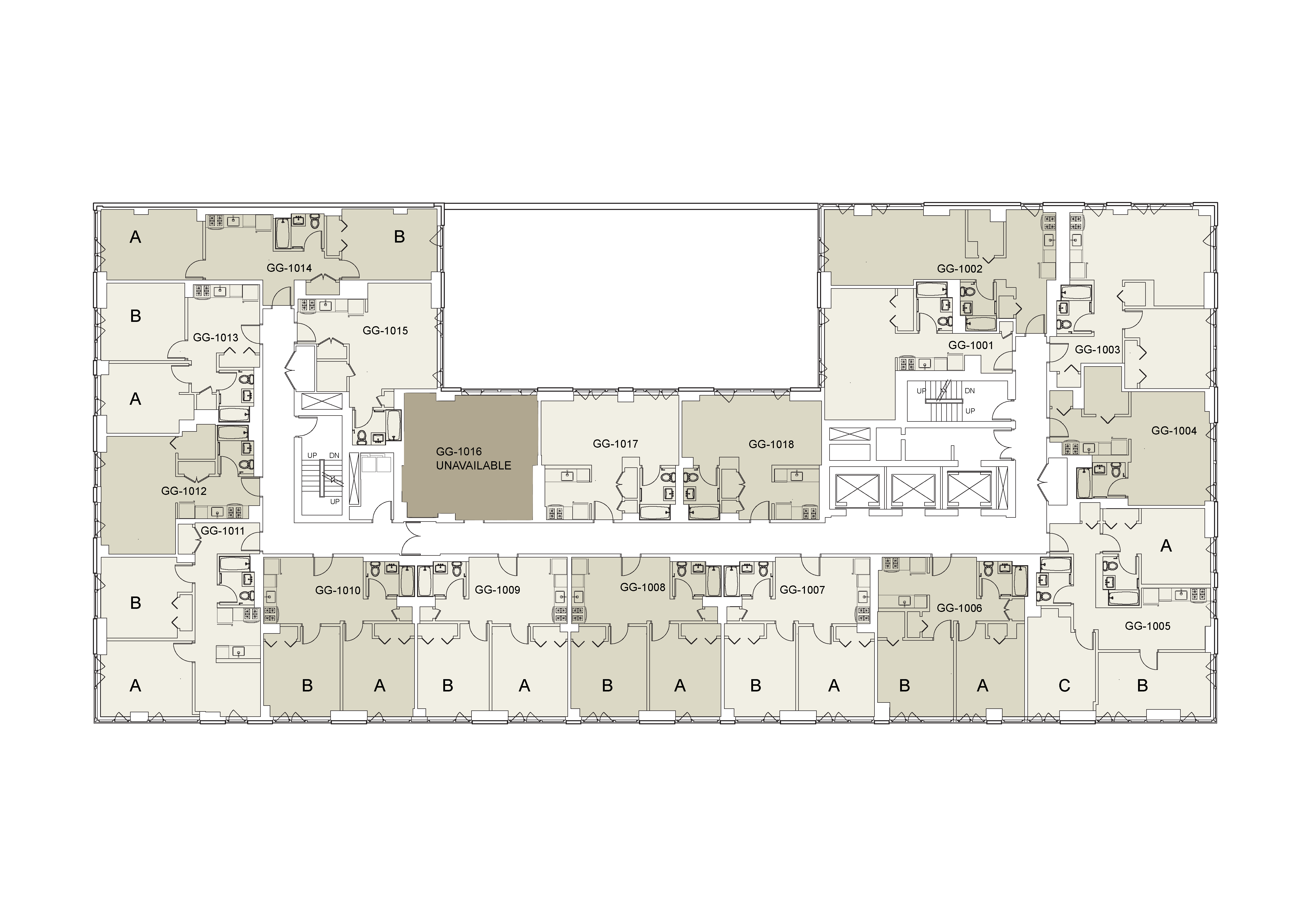 Floor plan for Gramercy Green Floor 10