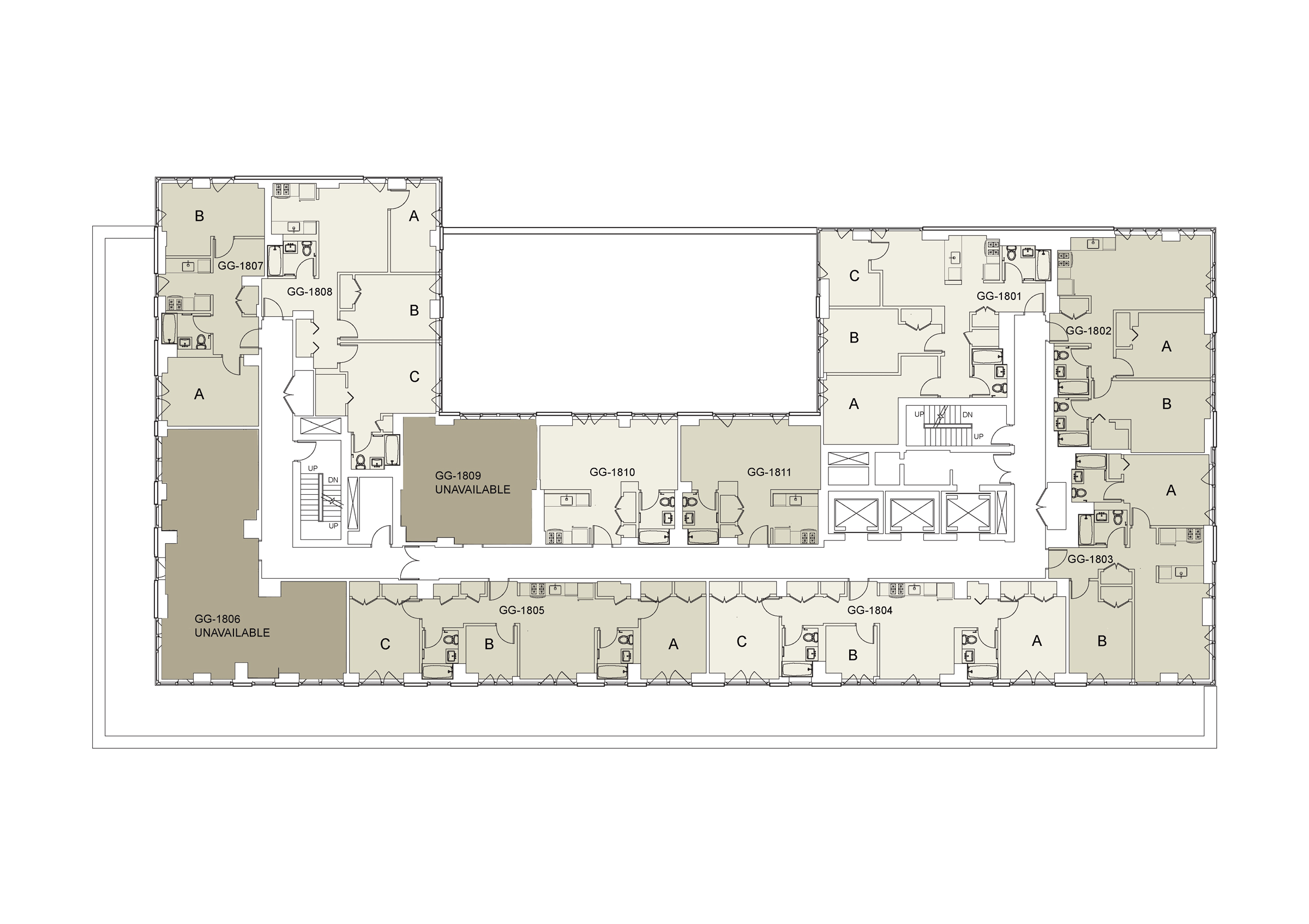 Floor plan for Gramercy Green Floor 18