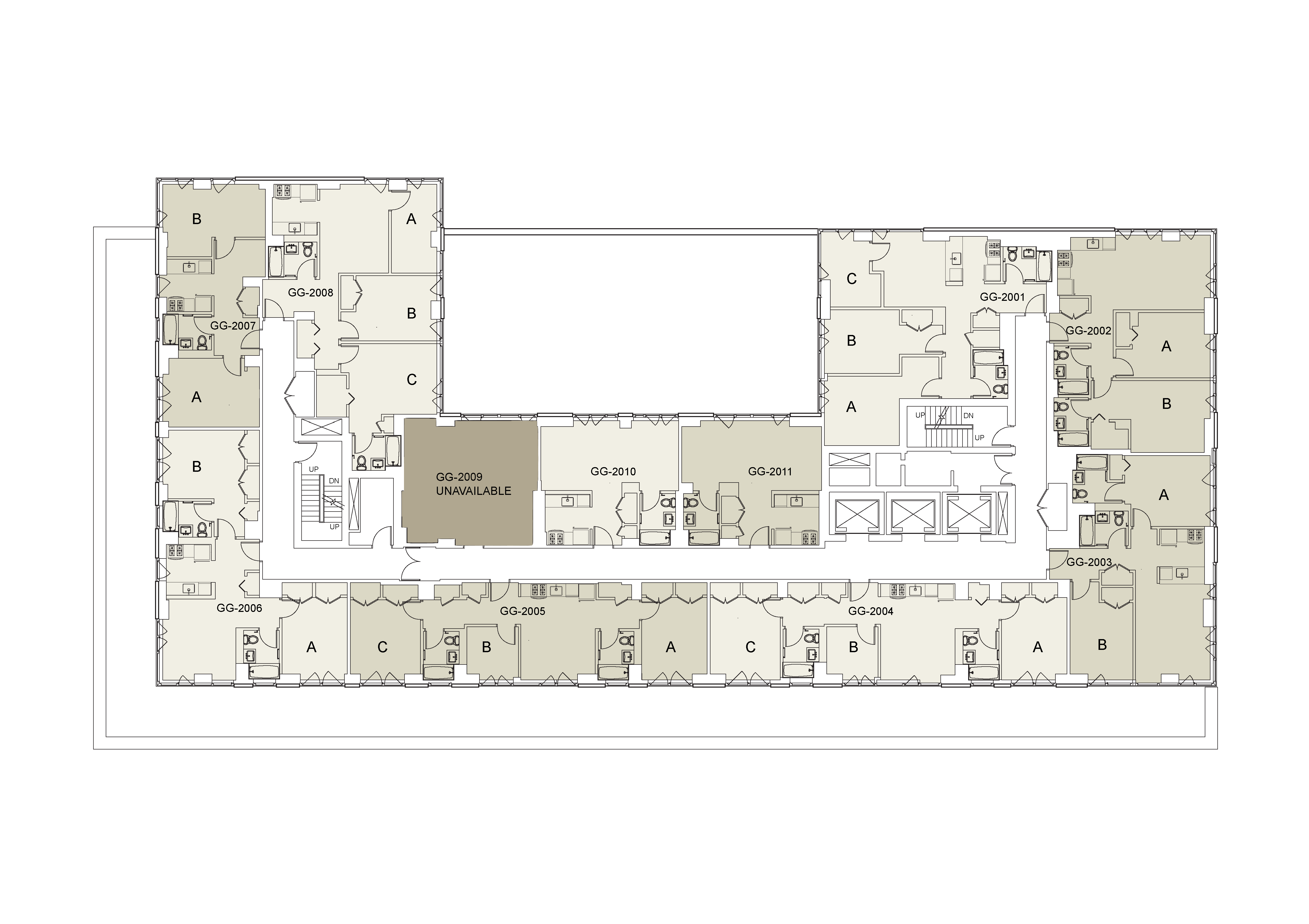 Floor plan for Gramercy Green Floor 20