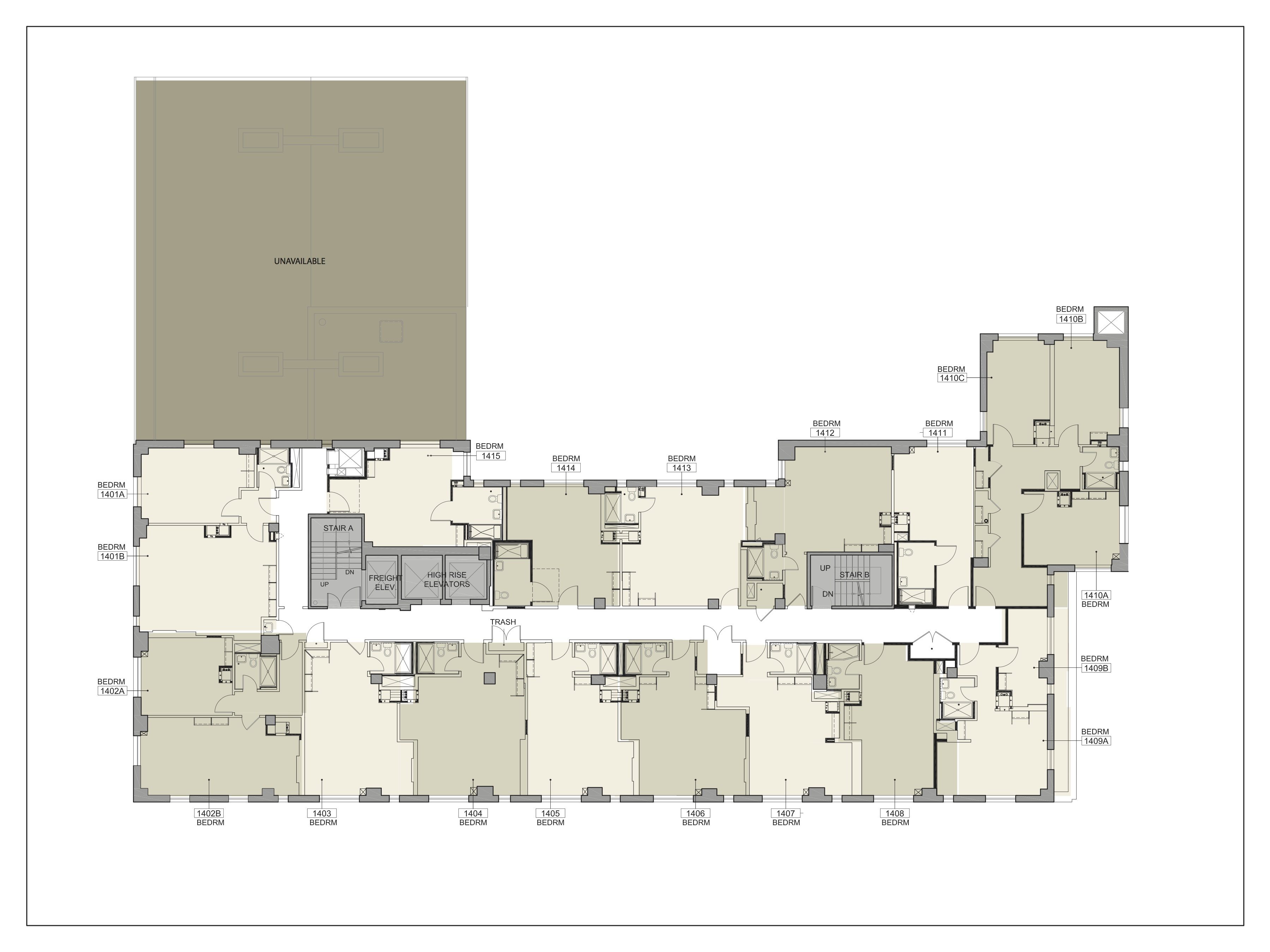 Floor plan for Lipton Floor 14