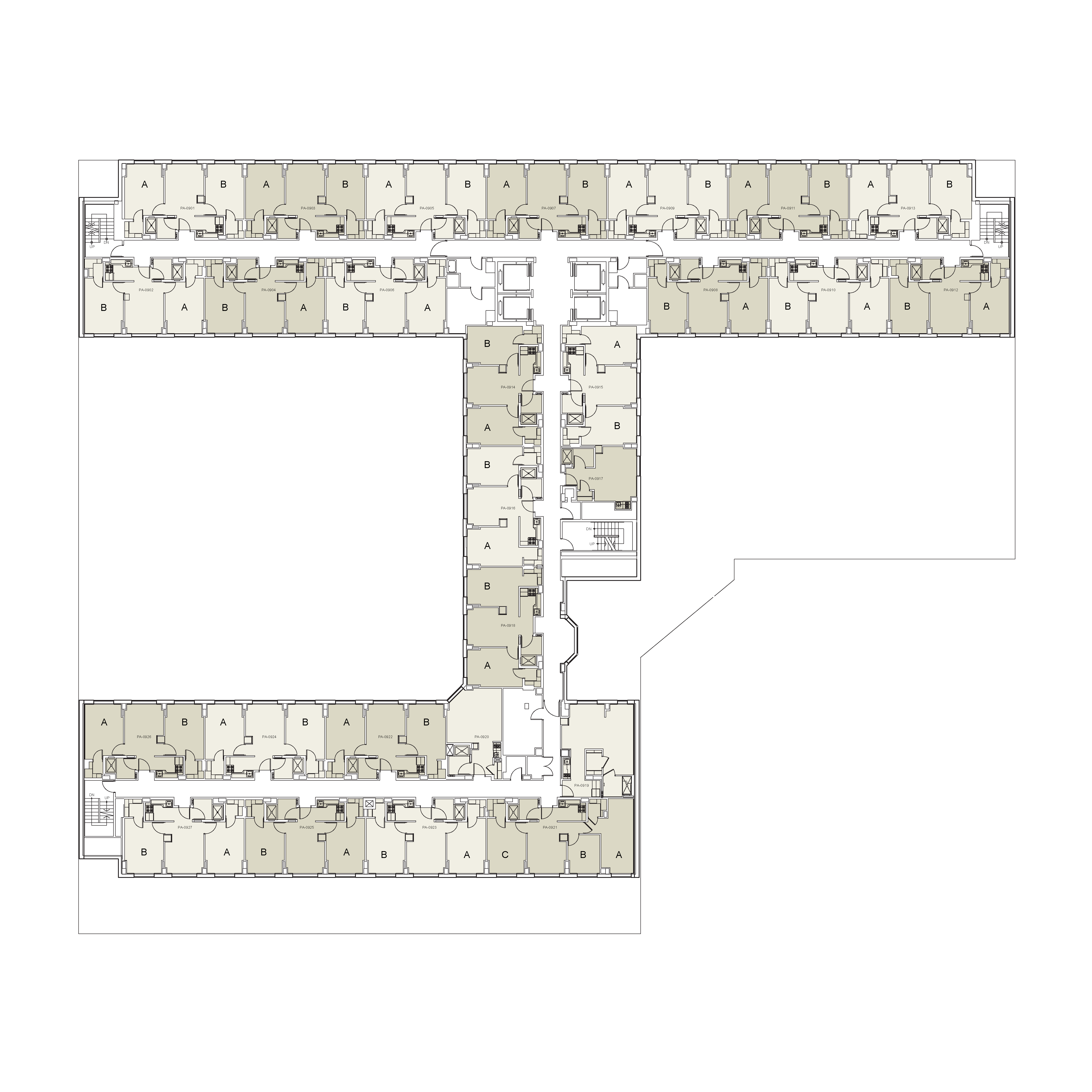 Floor plan for Palladium Floor 09