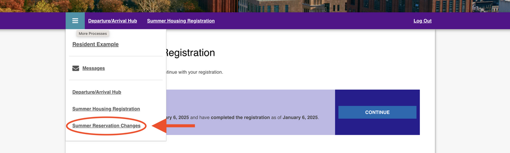 Reservation Change Request Form